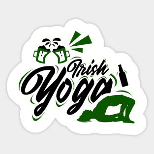 Irish Yoga Funny St. Patricks Day Irish Drunk Sticker